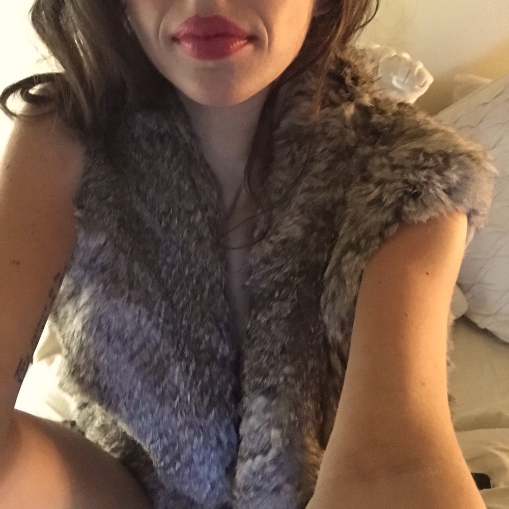 Real Rabbit fur vest